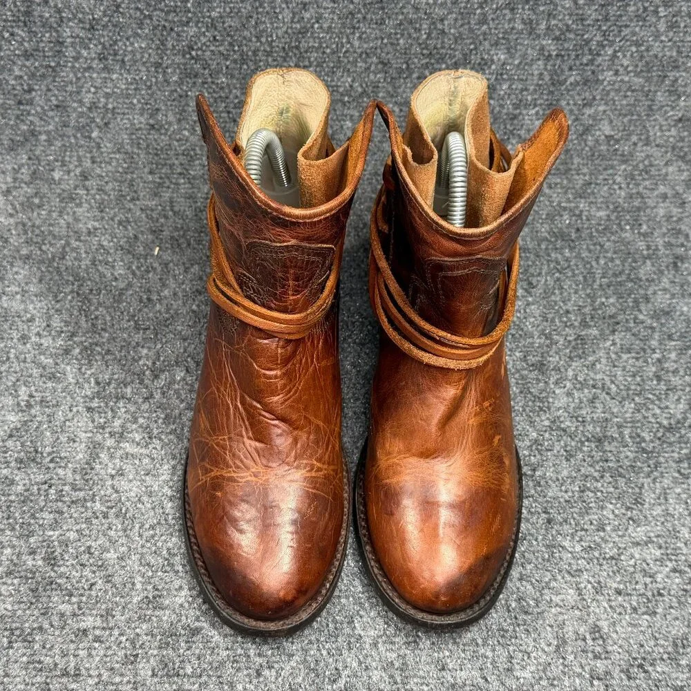 Freebird By Steven Casey‎ Boots Women's Size 9 Brown Leather Lace Ankle Booties